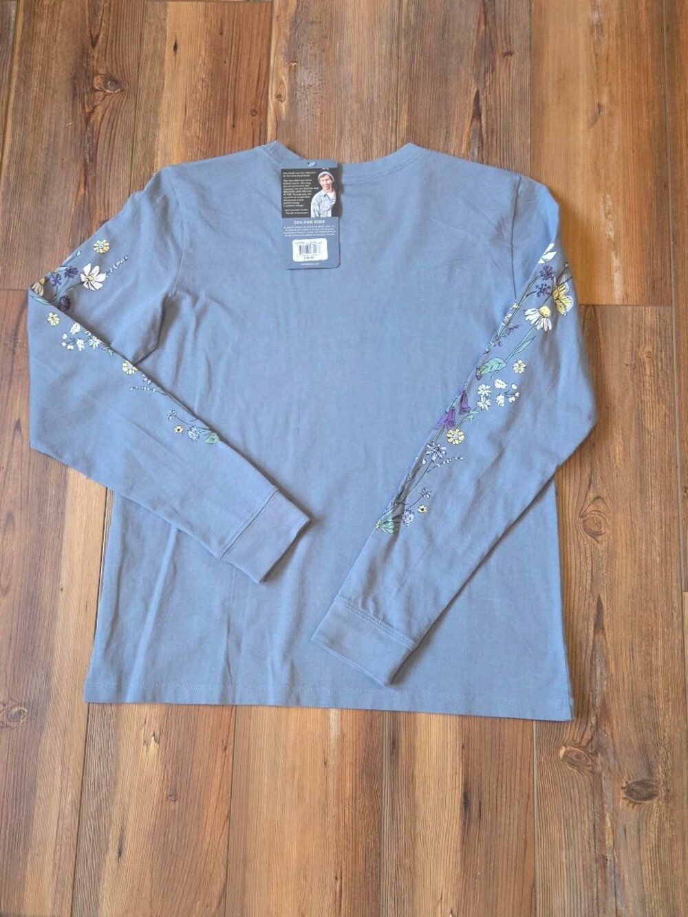 Life is Good W's Butterflies & Wildflowers Long Sleeve Crusher Crew Tee - Picture 2 of 8